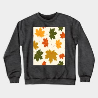 Cool Autumn fall golden leaves design Crewneck Sweatshirt